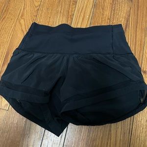 Black Lululemon shorts size 2